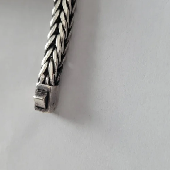 John Hardy Sterling Silver Box Braided Chain Bracelet - Picture 4 of 10
